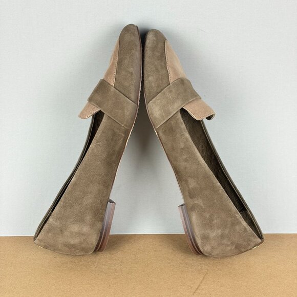 Birdies The Sparrow Suede Loafers Womens 10.5 Tan Metallic Slip On Flats - Picture 6 of 11